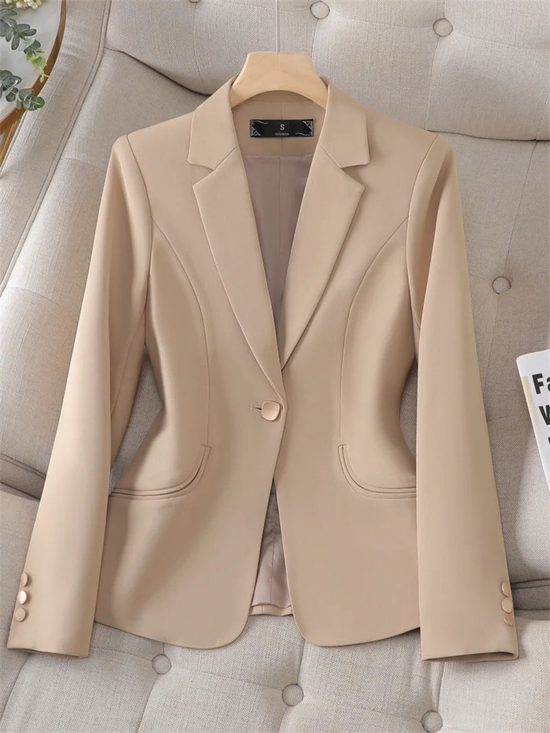 Spring Autumn Blazers New Small Suit Jacket Women Fashion Jacket High-Quality Professional Suit Ladies Blazers Female Outerwear