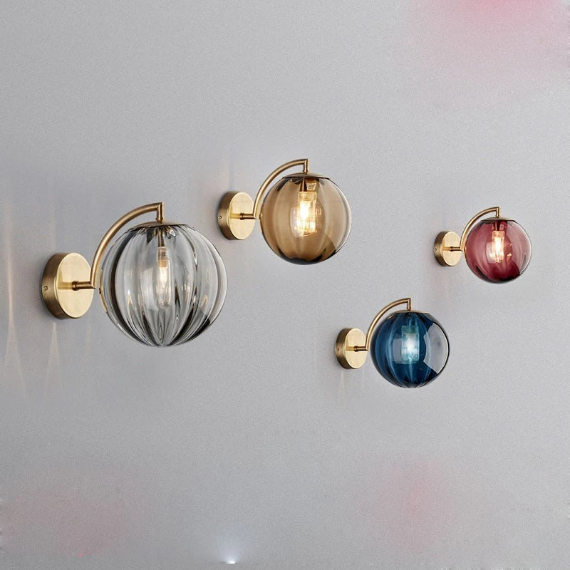 Modern Led Wall Lamp Nordic Glass Ball Wall Lamps For Living Room Bedroom Home Bedside Wall Light Bathroom Fixtures Mirror Light