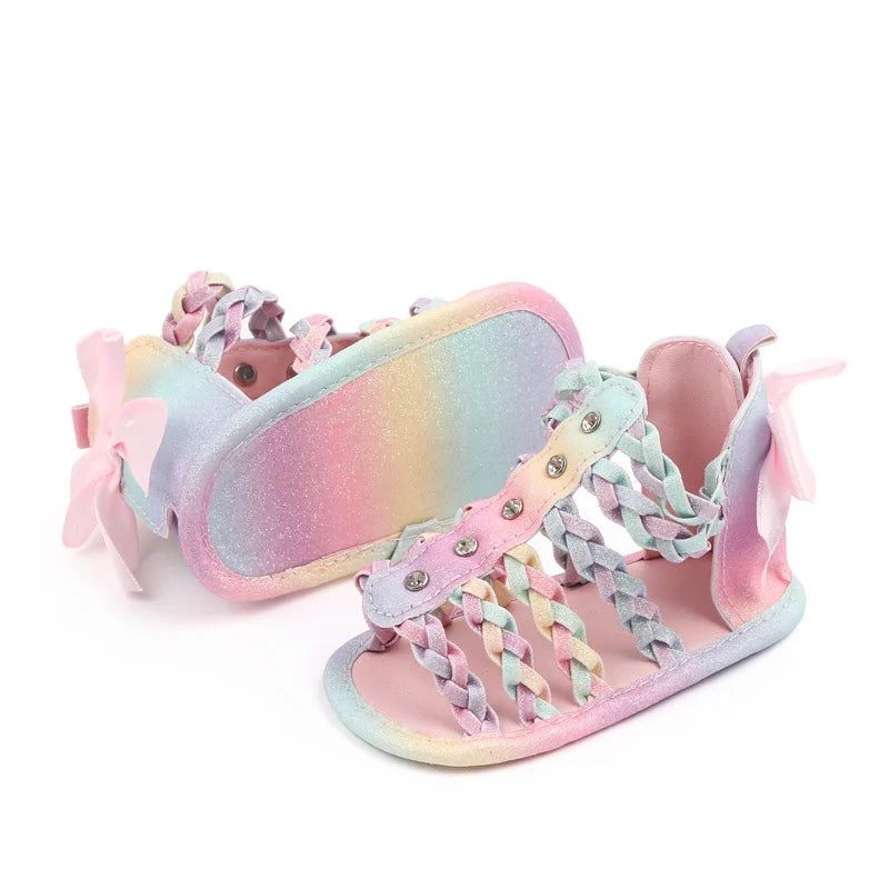 Fashion Brand Infant Baby Girl Summer Shoes Newborn Bebes Sandals Toddler Princess Footwear for 1 Year Item Bow Leather Sandalen