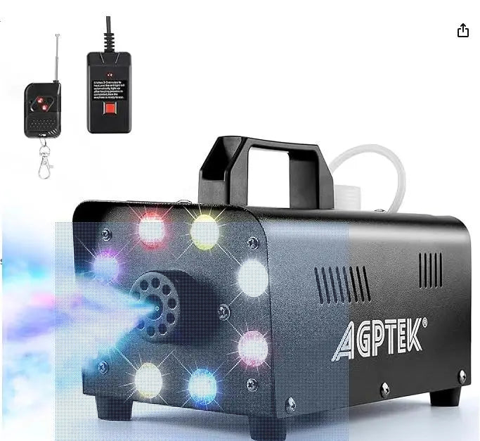 Christmas 500W Fog Smoke Machine with Wireless Remote Control Colourful LED Light for Halloween Wedding Parties KTV DJ Stage