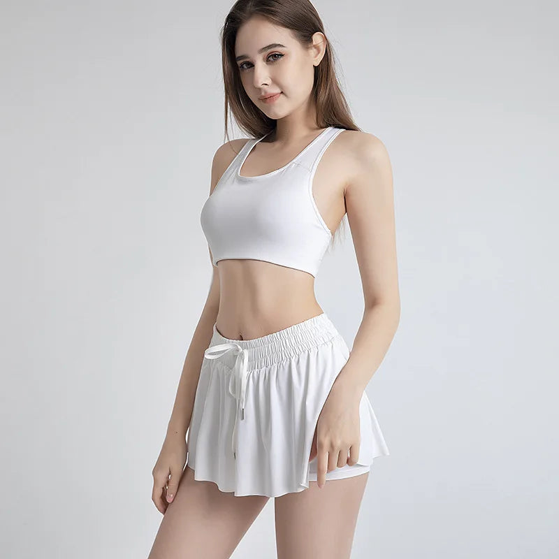 New Women Shorts Skirts High Waist Breathable Sweat Shorts Summer Security Pants Woman Sports Skirts Gym Yoga Shorts Sportswear