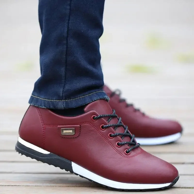 Men's Casual Shoes Fashion Leather Business Outdoor Sports Shoes Soft Bottom Sneakers Male Walking Flat Footwear Zapatos Hombres