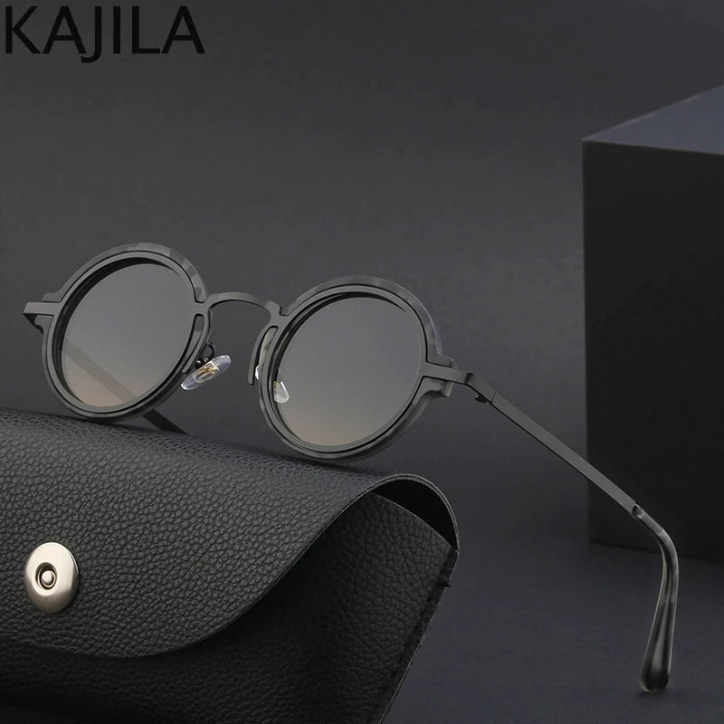 Gothic Steampunk Sunglasses Men Round Punk Sun Glasses for Women 2023 Luxury Brand Retro Eyewear Shades Lentes De Sol Hombre