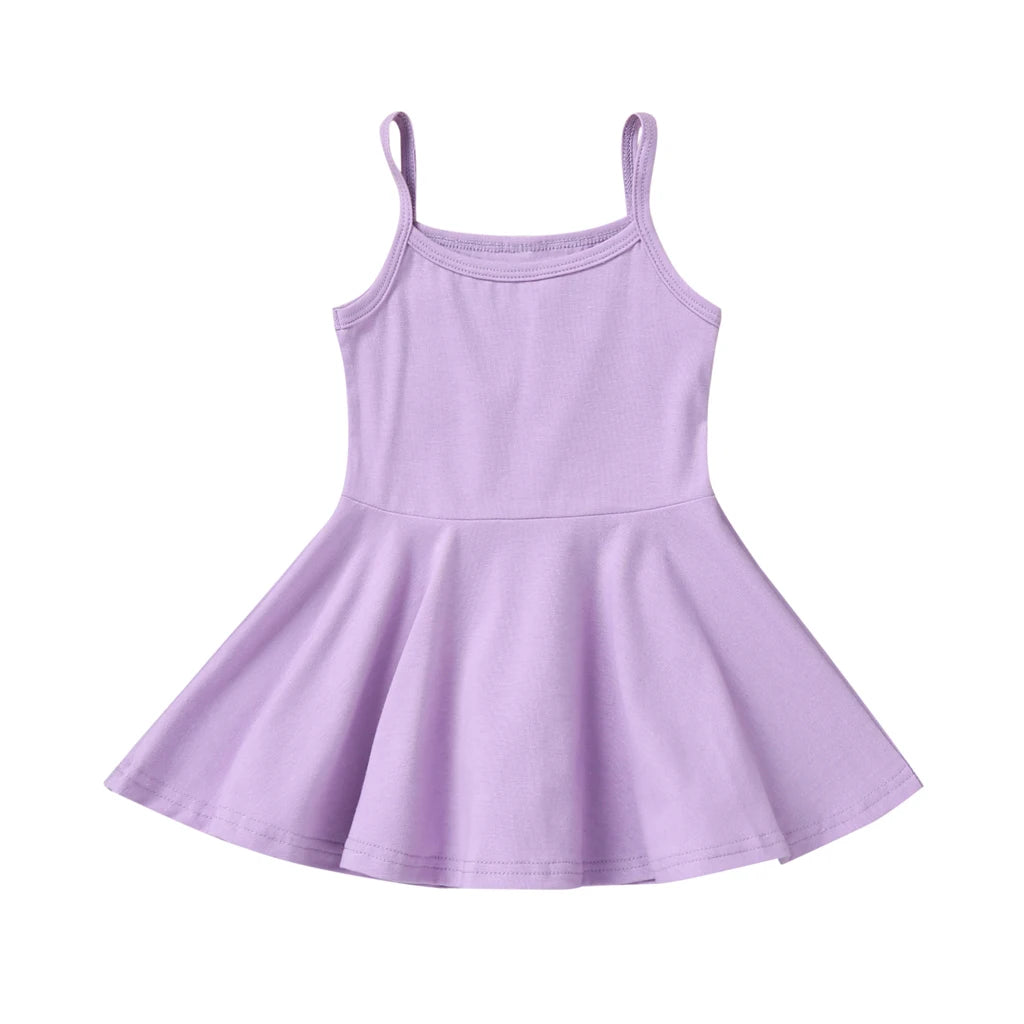 Summer New Cotton Baby Girls Sling Dress Children Casual Style Clothes baby Girl Kids Princess Birthday Sleeveless Dresses