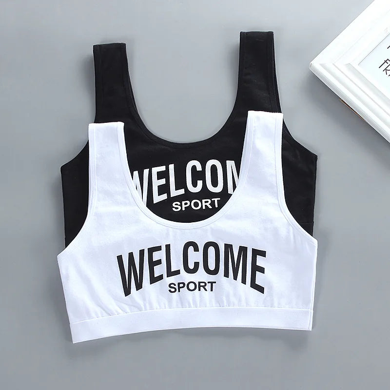 Children Girl Bra Underwear for Puberty Girls Children's Tops Kids Theme of love Underwear Bra Vest Children Teenage Clothing