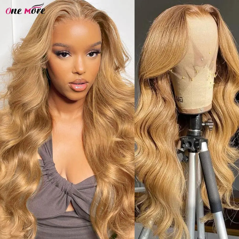 Glueless Honey Brown Deep Wig Human Hair Ready To Wear Body Wave Preplucked Wear And Go Wigs 5X5 Lace Closure Wigs PreCut Lace