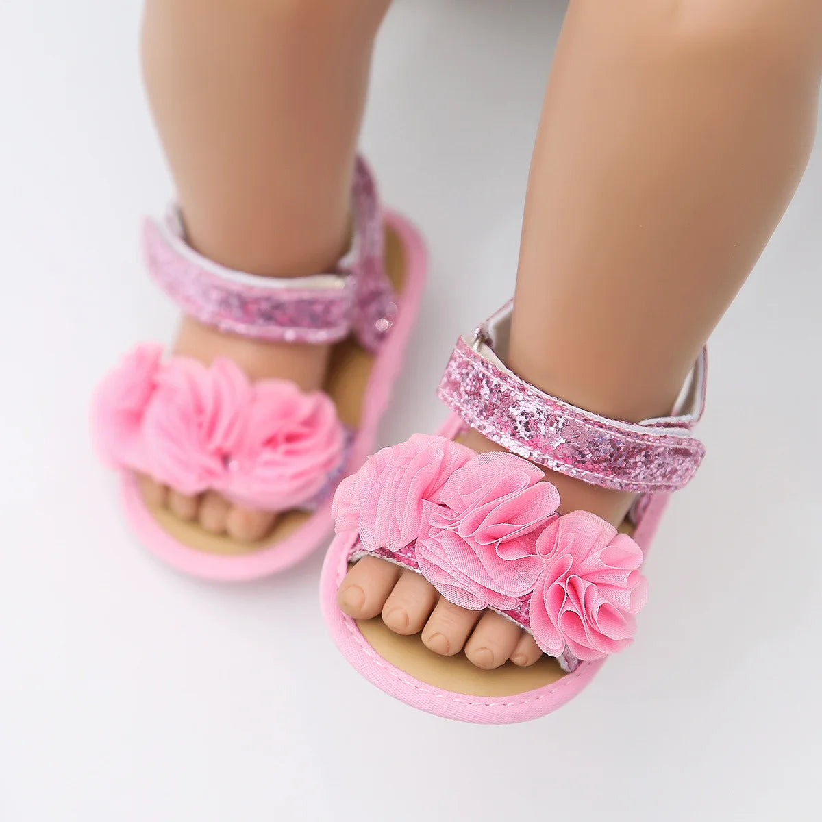 Fashion Newborn Infant Baby Girls Sandals Cute Summer Princess Shoes Soft Sole Flat Infant Non-Slip First Walkers