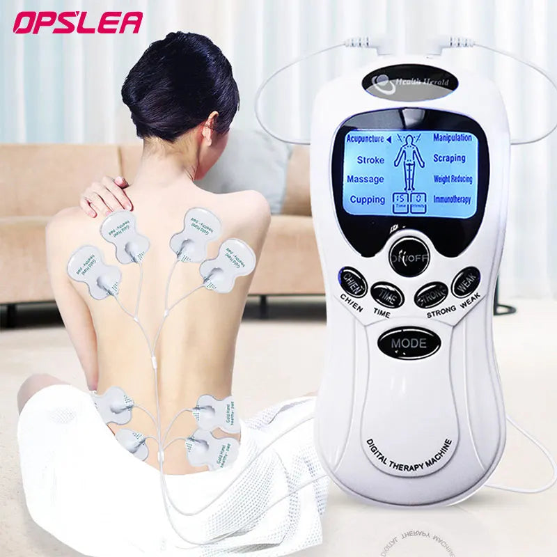 8 Mode Electric Tens Muscle Stimulator Ems Acupuncture Body Massage Digital Therapy Machine Electrostimulator Body Care Massager