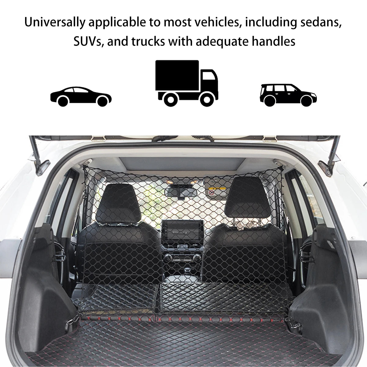 Car Dog Barrier Net Rear Seat Car Protection Net Reusable Foldable Car Dog Fence Universal Car Pet Isolation For Dog Supplies