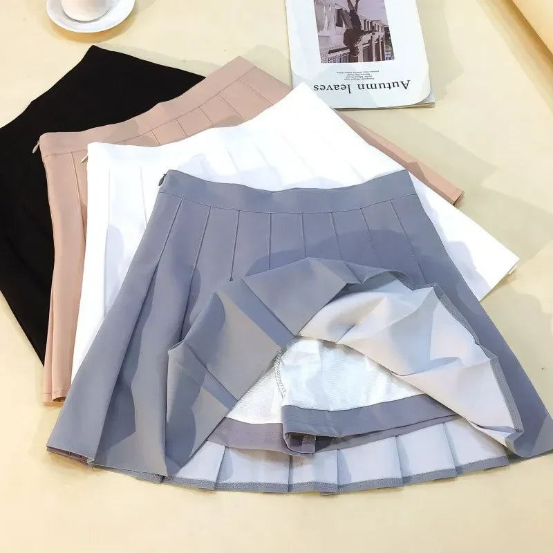 Fashion Women Skirt Preppy Style Plaid Skirts High Waist Chic Student Pleated Skirt Harajuku Uniforms Ladies Girls Dance Skirts