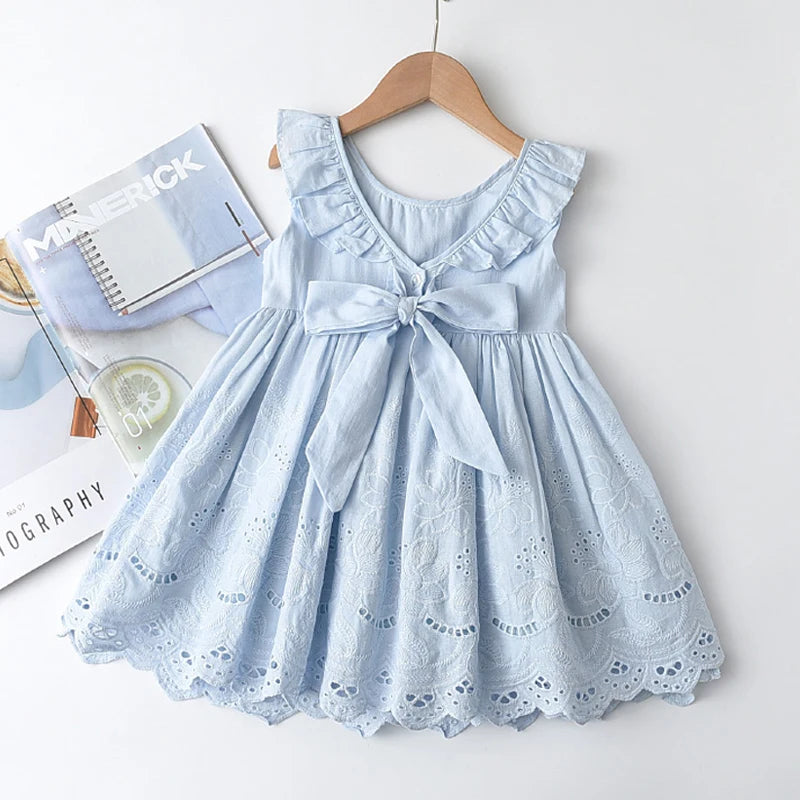 Menoea Toddler Dresses 2023 Summer Style Children Floral Pattern Costume Girl Clothes Kids Dress For Girls Casual Dresses