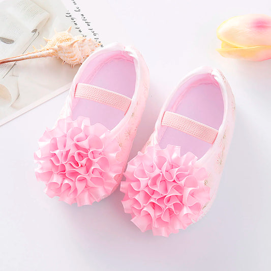 Baby Girls Shoes Big Red Florwel Infant Shoes Prewalkers Little Girls Crib Shoes Shallow Princess Shoes Детская Обувь Девочки