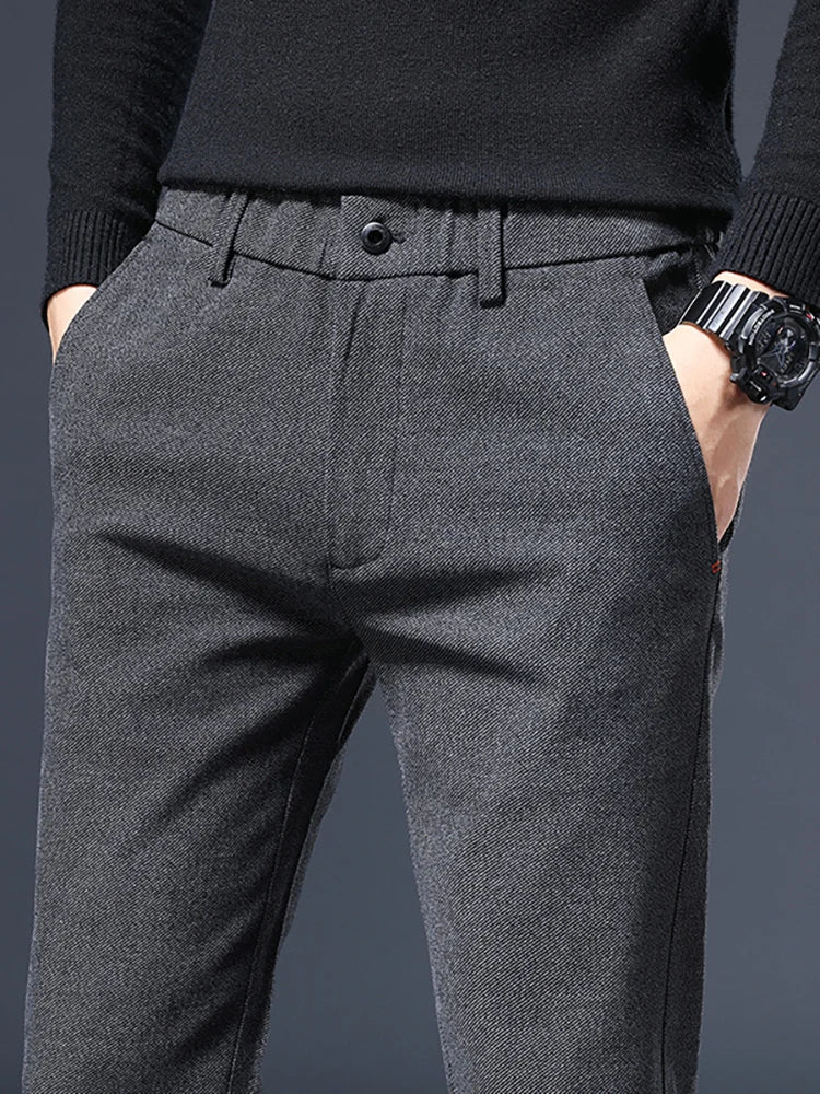 Men's New Fall And Winter Fashion Korean Version Of The Pants In The Youth Suit Pants Versatile Slim Straight Casual Pants