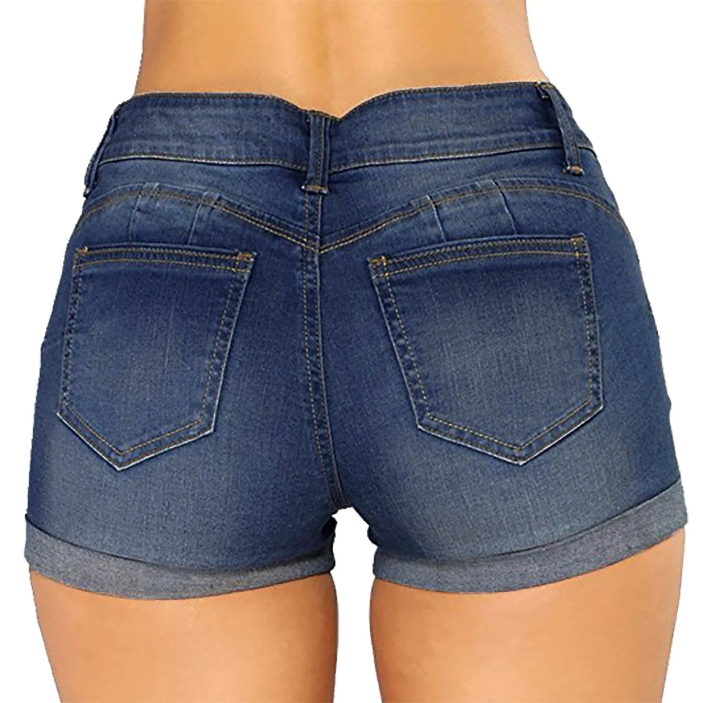 Summer Denim Shorts Women High Waisted Plus Size Ripped High Waisted Denim Shorts Stretchy Jean Shorts Women's Summer Shorts