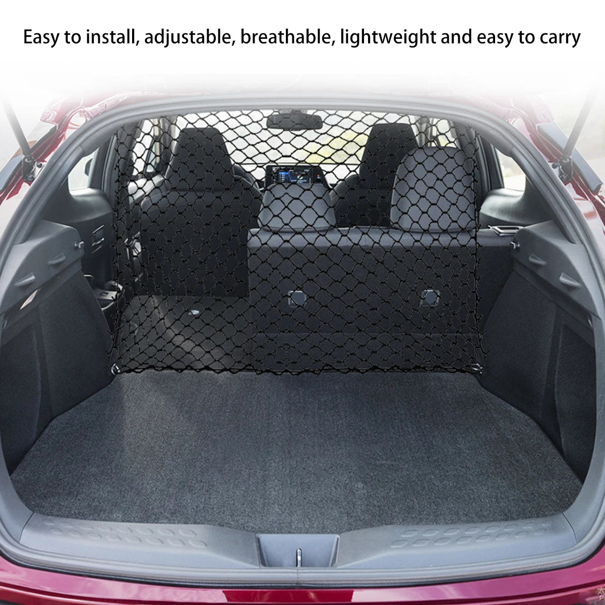 Car Dog Barrier Net Rear Seat Car Protection Net Reusable Foldable Car Dog Fence Universal Car Pet Isolation For Dog Supplies