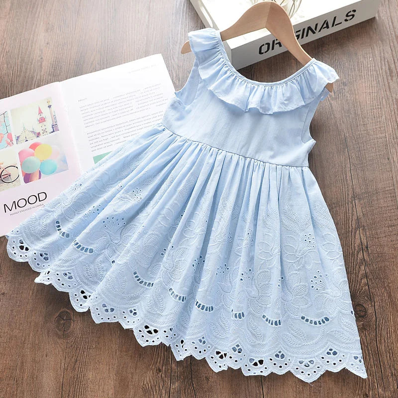 Menoea Toddler Dresses 2023 Summer Style Children Floral Pattern Costume Girl Clothes Kids Dress For Girls Casual Dresses