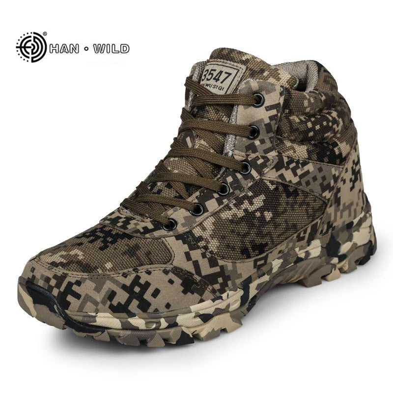 2023 Winter Men Boots Camouflage Warm Wool Cotton Army Combat Tactical Military Shoes Men's Ankle Outdoor Snow Boots Man