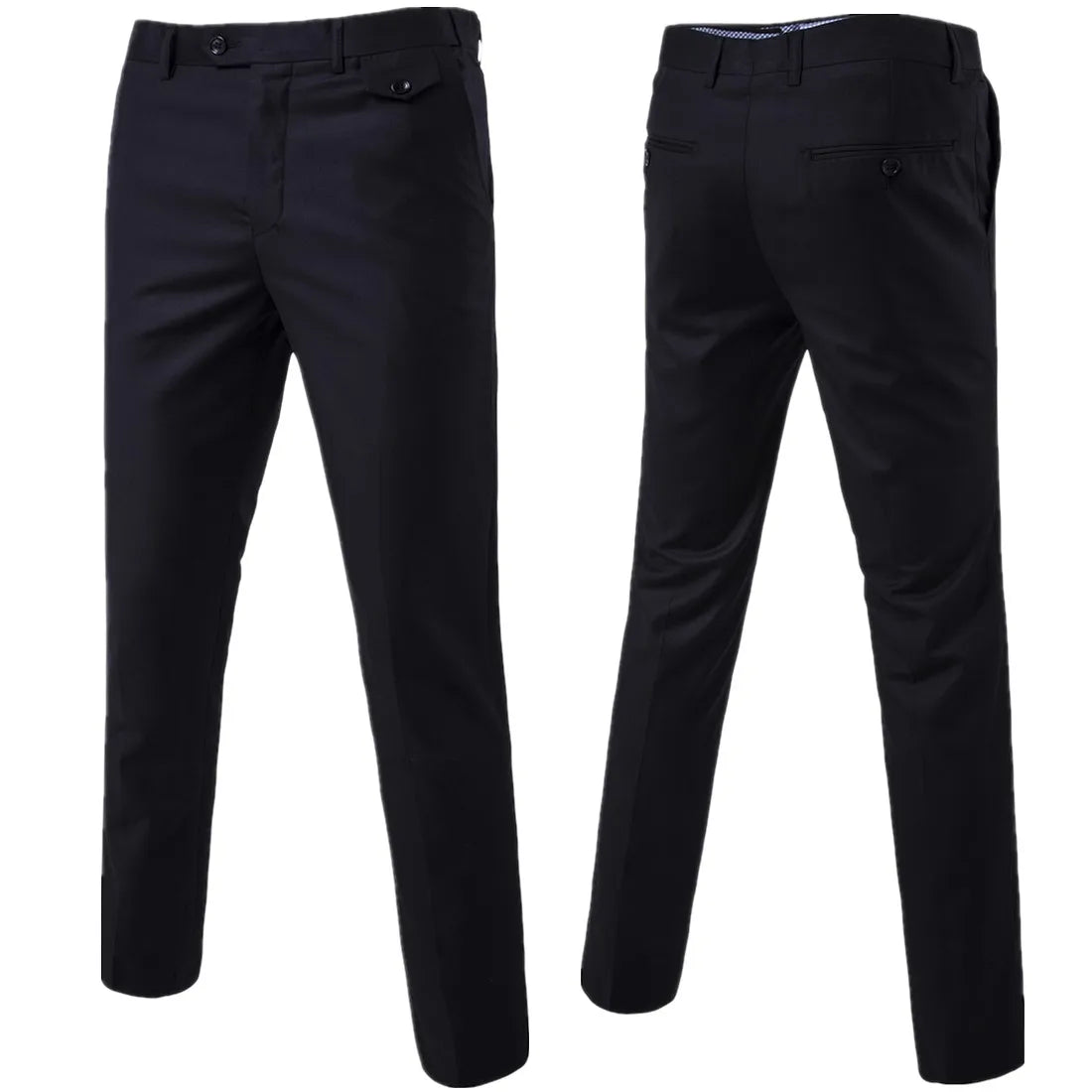 2023 Fashion New Men's Casual Boutique Business Suit Trousers / Male High Quality Slim Solid Color Dress Pants