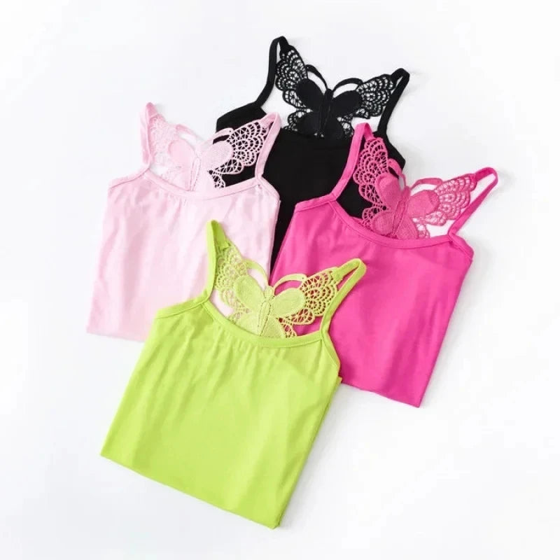 Summer Kids Underwear sleeveless Vest Modal Tops For Girls Candy Color Tank Tops Teenager Undershirt Baby Camisole Clothing