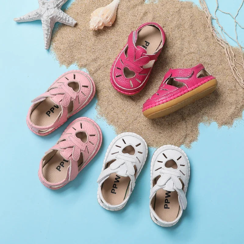 Baby Shoe Sandals for Girls Summer New Genuine Leather Baby Sandals Baby Walking Shoes 0-3Year Old Soft Sole Kdis Shoe Sandalias