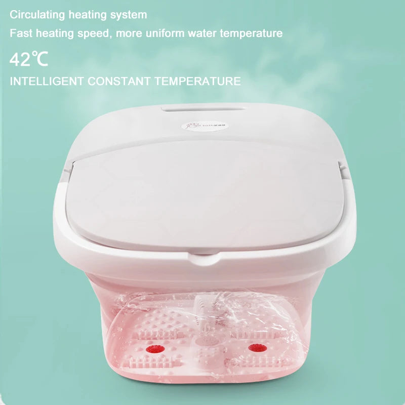 OEM/ODM Electric Portable Foldable Basin Soaking Bucket Bowl Foot Relax Foot Bath Shiatsu Spa Massager