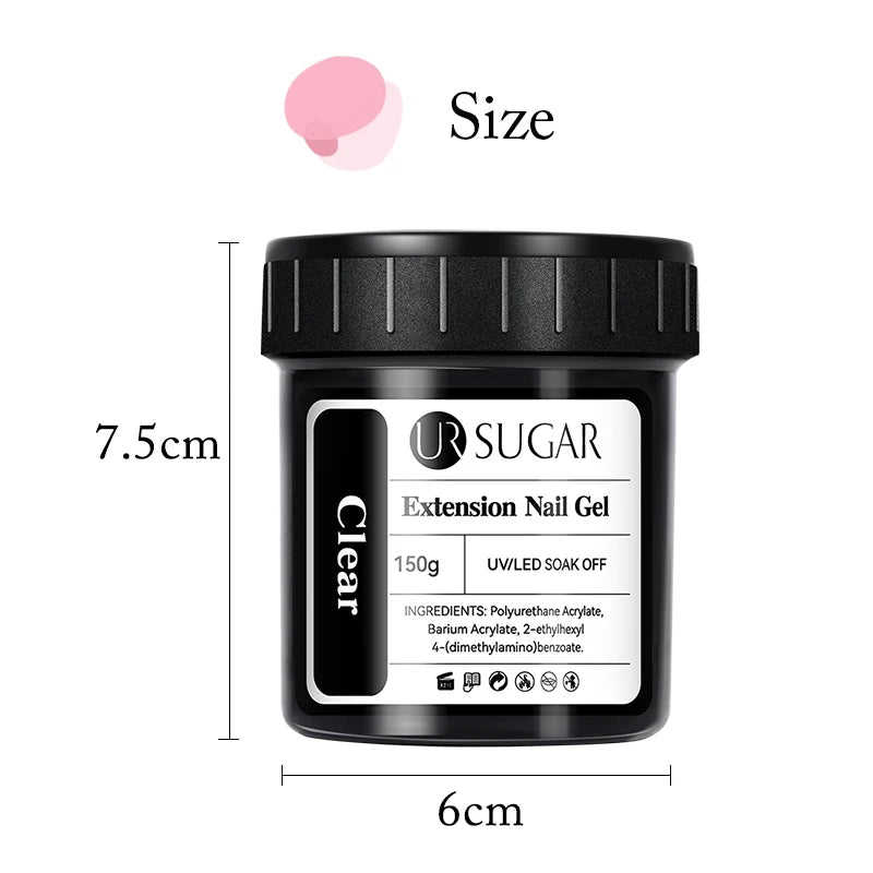 UR SUGAR 2Pcs Quick Extension Gel Kit 150g White Nude French Nails Camouflage Hard Gel UV LED Nail Art Design Varnish Manicure