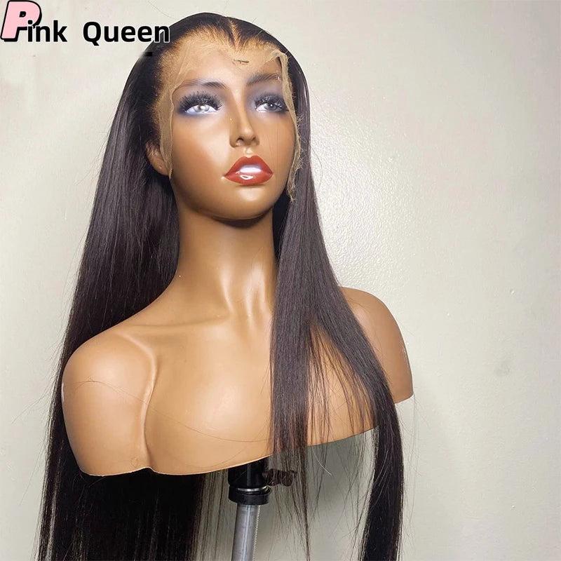 Bombshell black 13*4 Synthetic Hair Front Lace Wig Heat Resistant Fiber Hair Natural Hairline Free Parting Women 2024