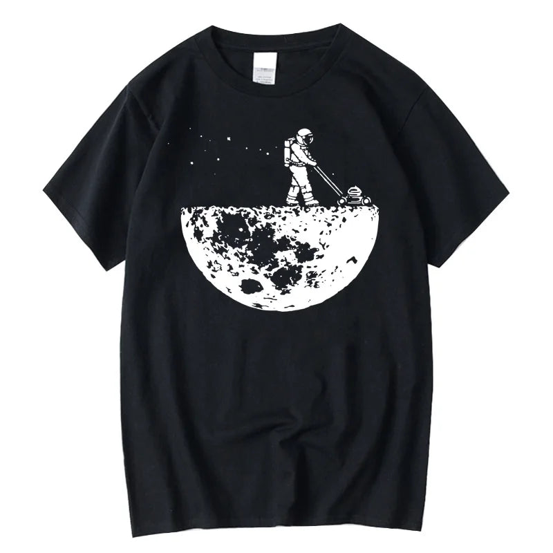 XIN YI Men's T-shirt High Quality 100% Funny Cotton Lunar Cleaner Printing Summer Casual Cool Loose O-neck Men T-shirt Male Tops