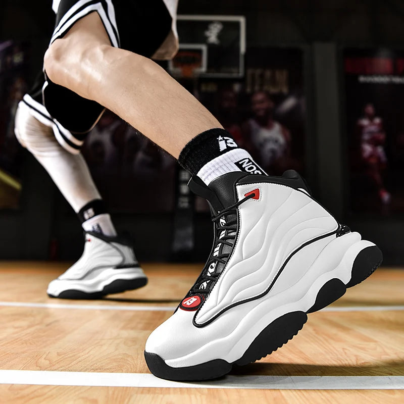 2023 New Men Basketball Shoes Comfortable High-top Sneakers Shock-Absorbant Basketball Sneakers Wear-Resisting Running Trainers