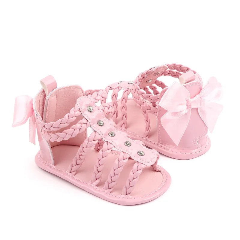 Fashion Brand Infant Baby Girl Summer Shoes Newborn Bebes Sandals Toddler Princess Footwear for 1 Year Item Bow Leather Sandalen