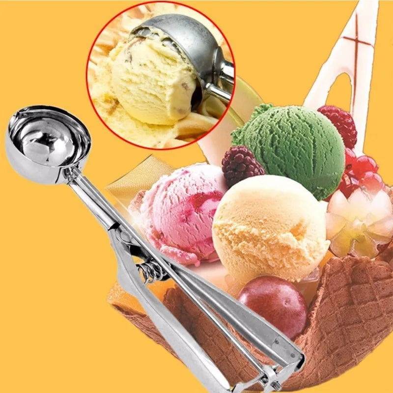 5cm Stainless Steel IceCream Mash Potato Scoop Ice Cream Stacks Spoon Kitchen Tool Middle Accessories