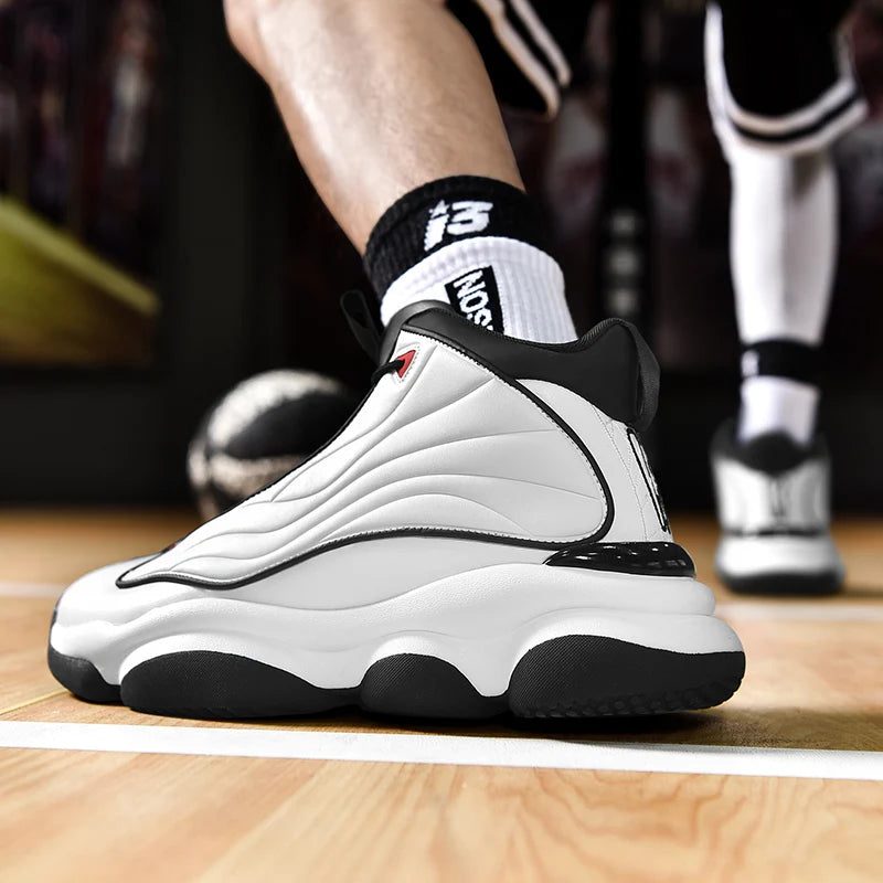 2023 New Men Basketball Shoes Comfortable High-top Sneakers Shock-Absorbant Basketball Sneakers Wear-Resisting Running Trainers