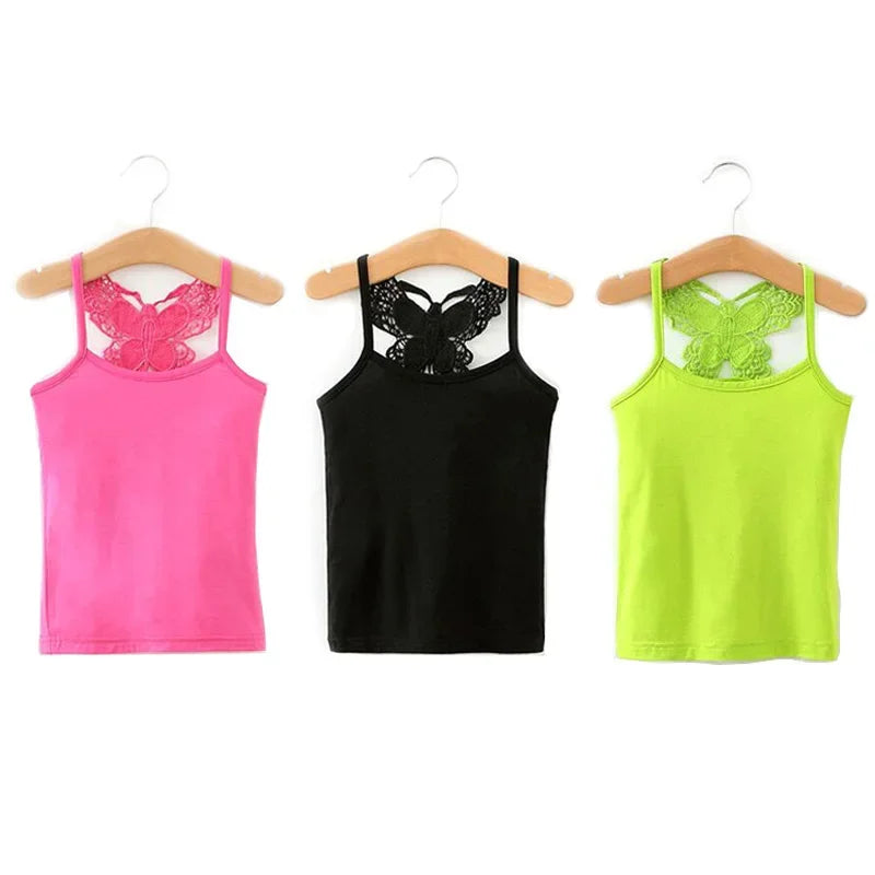 Summer Kids Underwear sleeveless Vest Modal Tops For Girls Candy Color Tank Tops Teenager Undershirt Baby Camisole Clothing