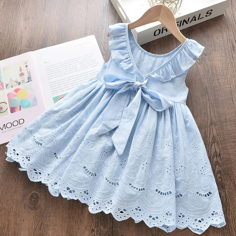 Menoea Toddler Dresses 2023 Summer Style Children Floral Pattern Costume Girl Clothes Kids Dress For Girls Casual Dresses