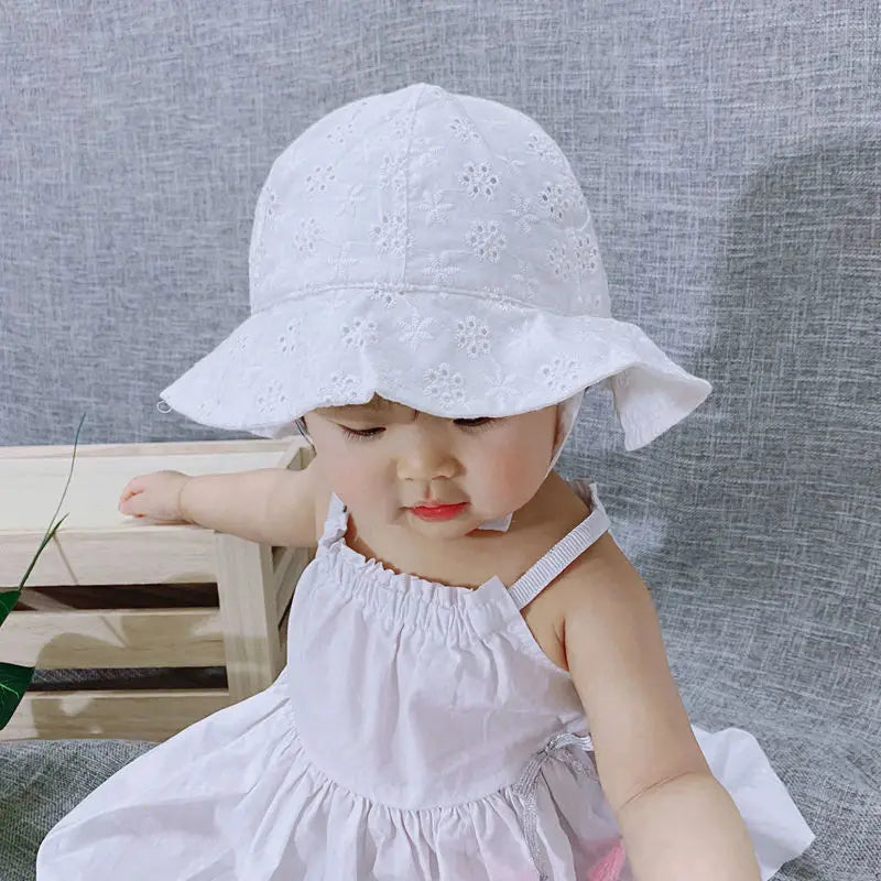 Summer Baby Bucket Hat Flower Fruit Print Bowknot Kids Girls Sun Hats Outdoor Infant Toddler Panama Beach Cap