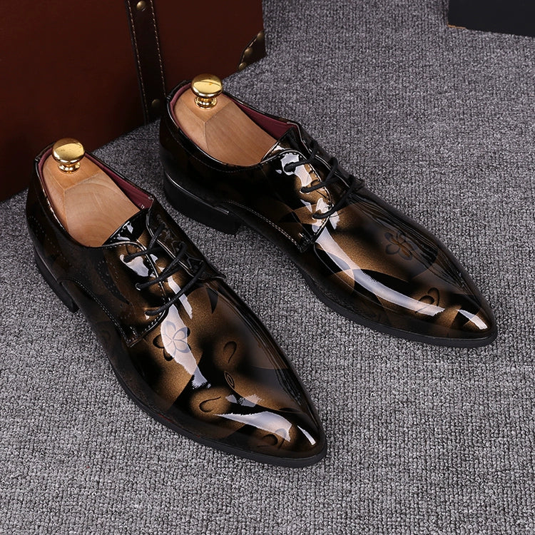 Casual Pointed Toe Insole Height Increasing Stylist Formal Leather Shoes