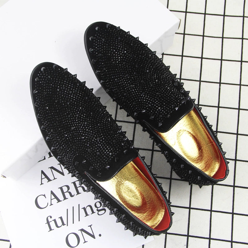 Casual Korean Style Hair Stylist Fashionable Sequins Loafers