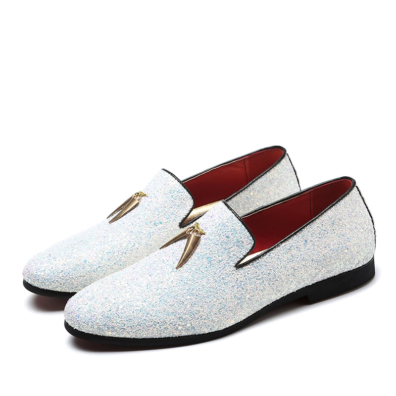 Casual Korean Style Hair Stylist Fashionable Sequins Loafers