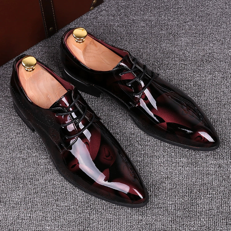 Casual Pointed Toe Insole Height Increasing Stylist Formal Leather Shoes