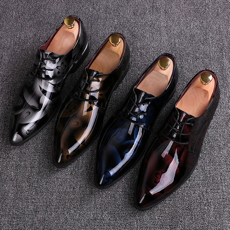 Casual Pointed Toe Insole Height Increasing Stylist Formal Leather Shoes